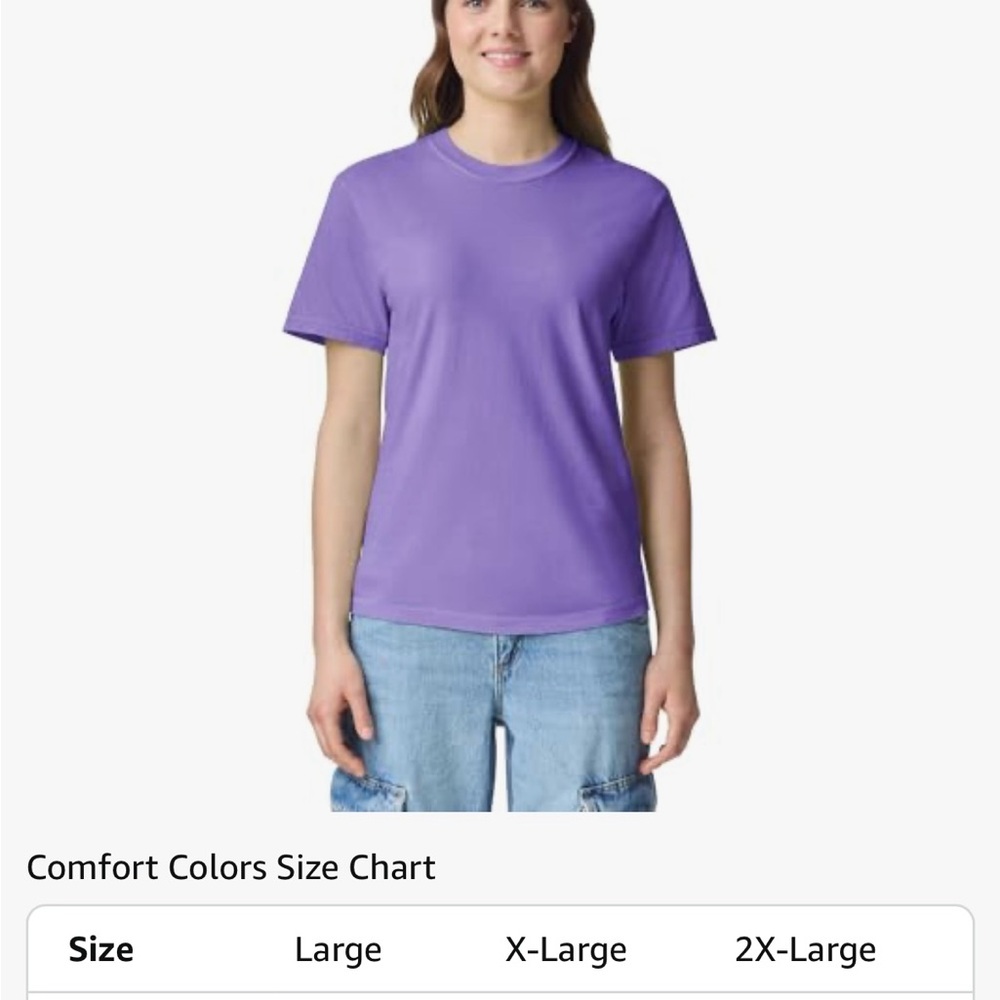 Comfort Colors Purple Unisex T-Shirt Short Sleeve Shirt